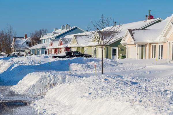 snow on the street